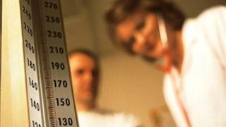 picture of patient having blood pressure measured