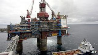 Norwegian gas platform in the North Sea