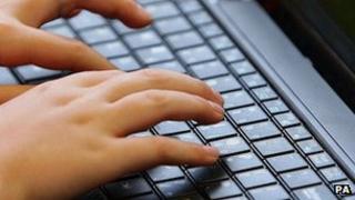 Person using a computer