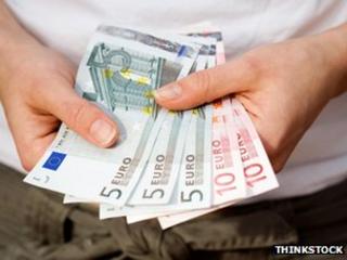 Man with euros