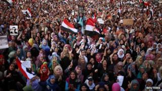 Protesters shout during a demonstration against the verdict for deposed leader Hosni Mubarak at Tahrir square in Cairo June 5, 2012.
