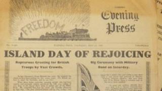 Guernsey newspaper from May 1945