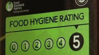 Food hygiene rating sticker