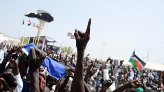 Празднование после референдума о независимости Южного Судана