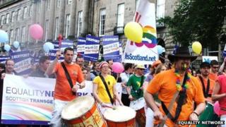 March in Edinburgh in support of same-sex marriage