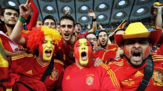 Spanish football fans
