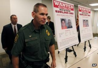 US officials announce indictments for five suspects wanted over the death of US Border Patrol agent Brian Terry, on 9 July 2012 in Tucson, Arizona