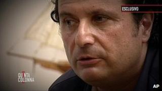 Francesco Schettino on Italy's Canale 5 television
