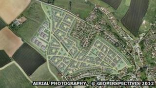 Artists impression of how the Barton Farm development might look