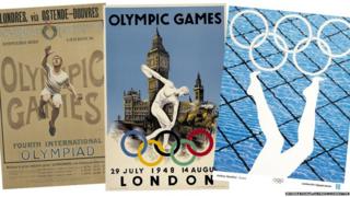 Posters from the 1908, 1948 and 2012 Olympic Games (Pix: International Olympic Committee)
