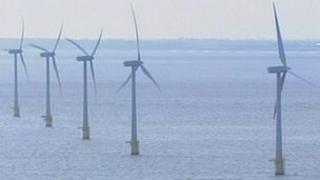 Fferm wynt môr ger Norfolk
