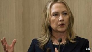 Hillary Clinton in Cairo, 14 July