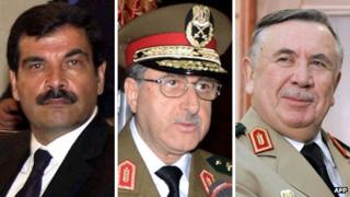 Assef Shawkat, Daoud Rajiha and Hassan Turkomani (file)