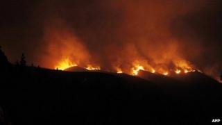 Wildfire in south of Tenerife