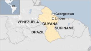 Map pf Guyana