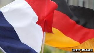 French and German flags