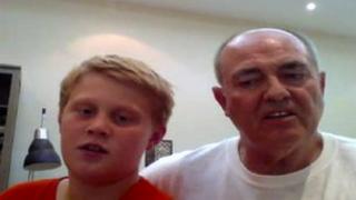 Joe and Tony Thompson talking to BBC Points West via Skype