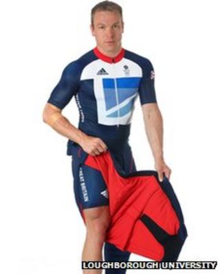 Sir Chris Hoy wearing battery-powered trousers