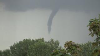 Funnel cloud over Glasgow