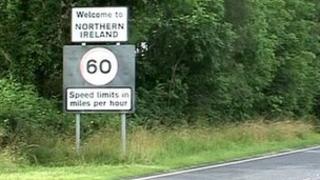 Welcome to Northern Ireland road sign
