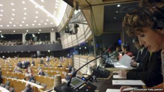 Interpreters booth in Brussels