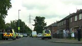 Cordoned off road in Clayton