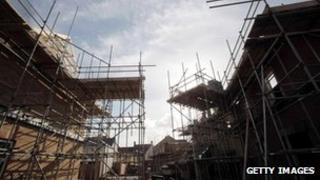 Construction continues on a housing estate in Swindon
