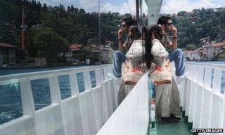 Veiled tourist