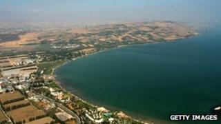 Sea of Galilee aerial shot, file picture