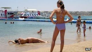 Beach scene at Sharm el-Sheikh