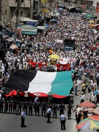 Muslim Brotherhood protest in Amman (13 July 2012)