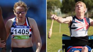 Tracey Hinton and thrower Stephen Miller