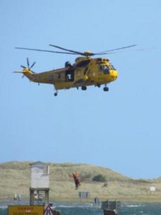 Rescue services near Holy Island
