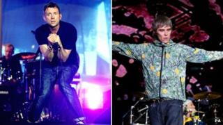 Damon Albarn and Ian Brown