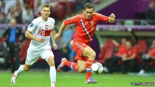 Russian forward Alexander Kerzhakov