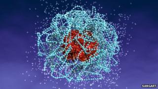 A graphic by its makers of the MP4OX compound being tested in clinical trials