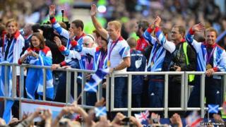 Victory parade in Glasgow