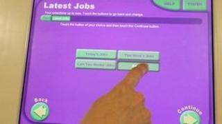Searching for job at Jobcentre Plus