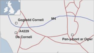 Map o'r ardal