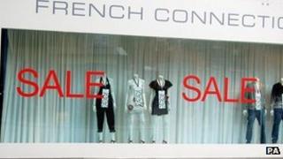 Sale signs in French Connection shop