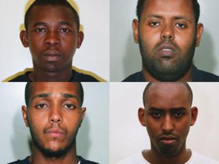 Clockwise from top left: Manfo Asiedu, Muktar Ibrahim, Yassin Omar and Ramzi Mohammed