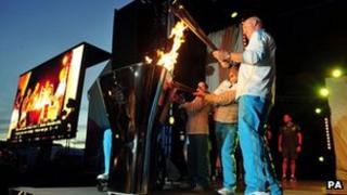 Cauldron is lit in Stoke Mandeville for the Paralympics