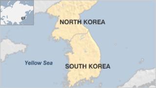Yellow Sea, North and South Korea