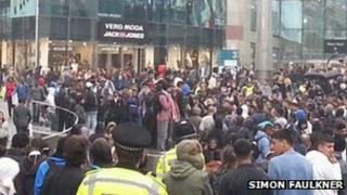Protest at Bullring Birmingham