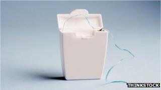 Stock photo image of dental floss