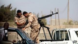 Libyan soldiers in Benghazi, 22 September