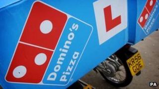 Domino's Pizza delivery motorbikes