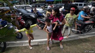 Panic after earthquake