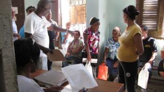 A local housing office in Havana