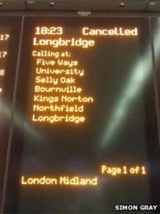 midland london cancelled train trains shortage driver hit sign routes cancellations caption weeks been there